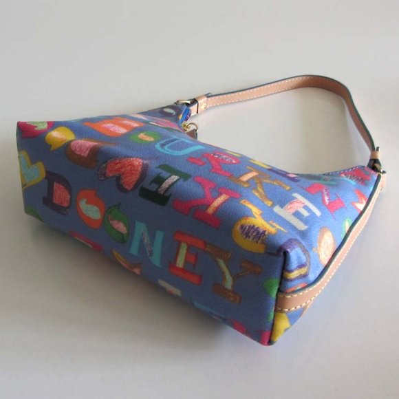 DOONEY & BOURKE multi-color coated leather hand bag shoulder bag hobo - Picture 3 of 7